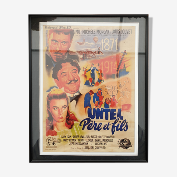 Affiche de cinéma originale ancienne Untel Père et Fils