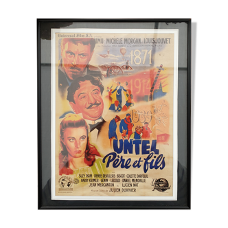 Affiche de cinéma originale ancienne Untel Père et Fils