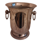 Stainless steel champagne bucket, silversmith Jean Couzon, model on a pedestal.