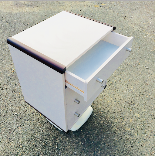 White chest of drawers Gautier 1973 foot Tulip