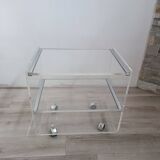 Rolling table by David Lange for Les invisibles du Marais 1970s