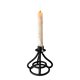 Vintage Black Wrought Iron Candle Holder – Sculptural Brutalist Design