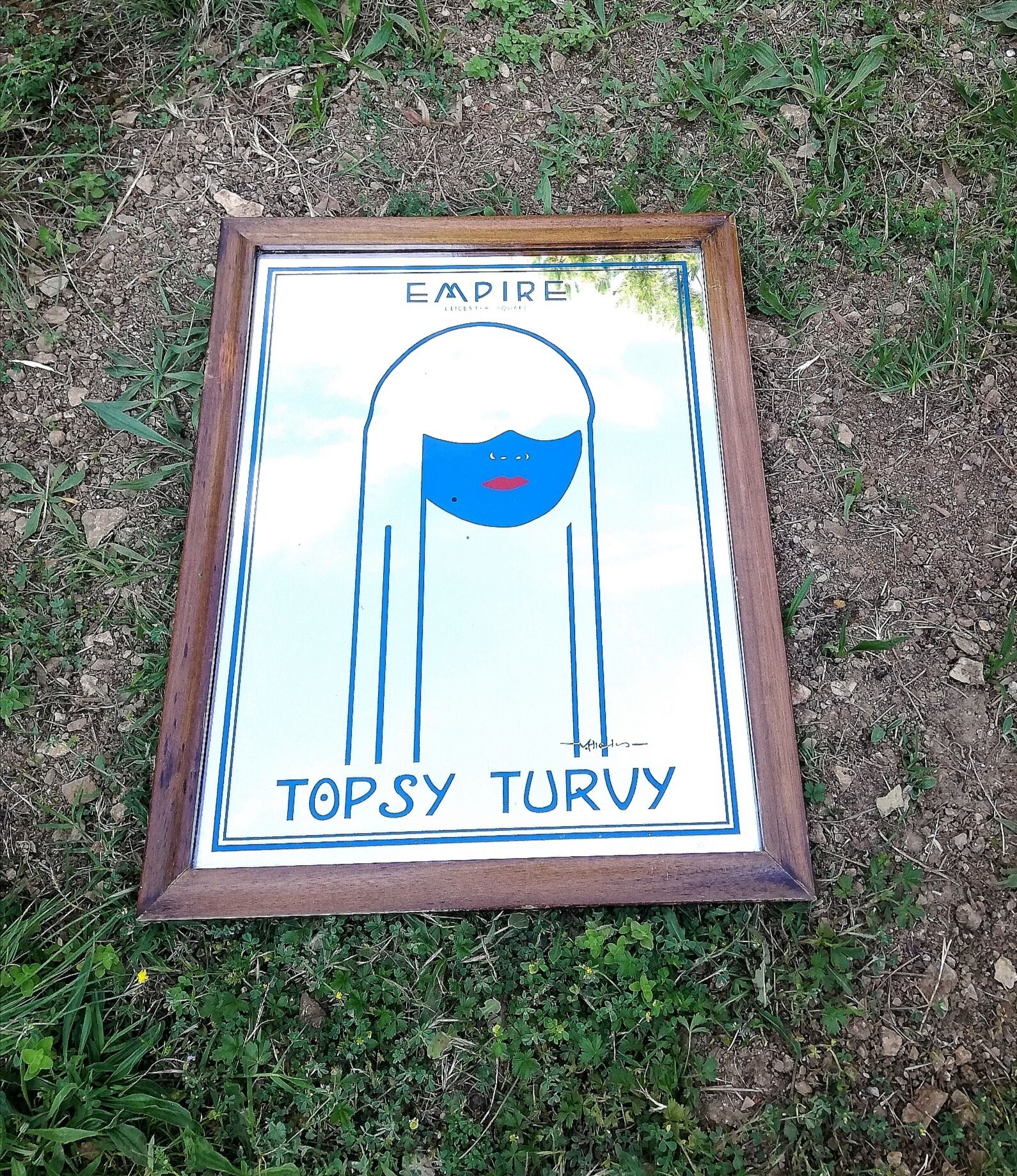 Advertising mirror