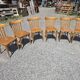 6 Luterma curved wooden bistro chairs