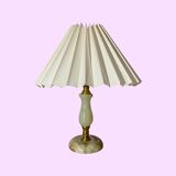 Lampe de table en marbre vert des années 1960 du Danemark | Lampe de bureau vintage marbre vert avec laiton milieu de siècle