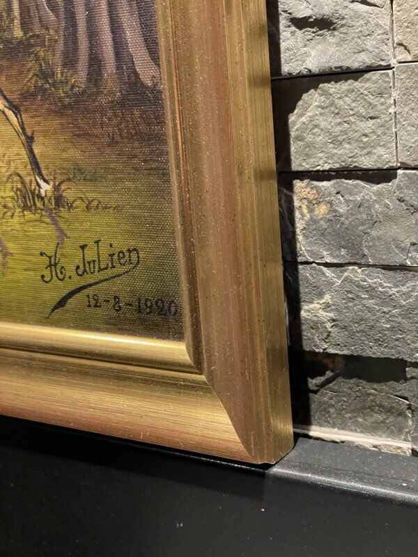 Duo paintings in oil on canvas