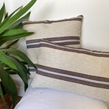 Beige linen cushion