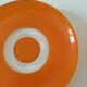 Duralex orange cup and saucer – vintage 70s design