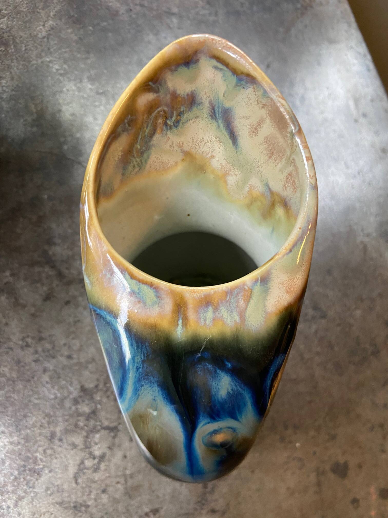 Hand-glazed ceramic pitcher pitcher