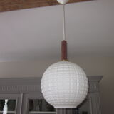 Scandinavian suspension in opaline and teak