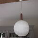 Scandinavian suspension in opaline and teak