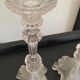 Pair of vintage Val St Lambert candlesticks
