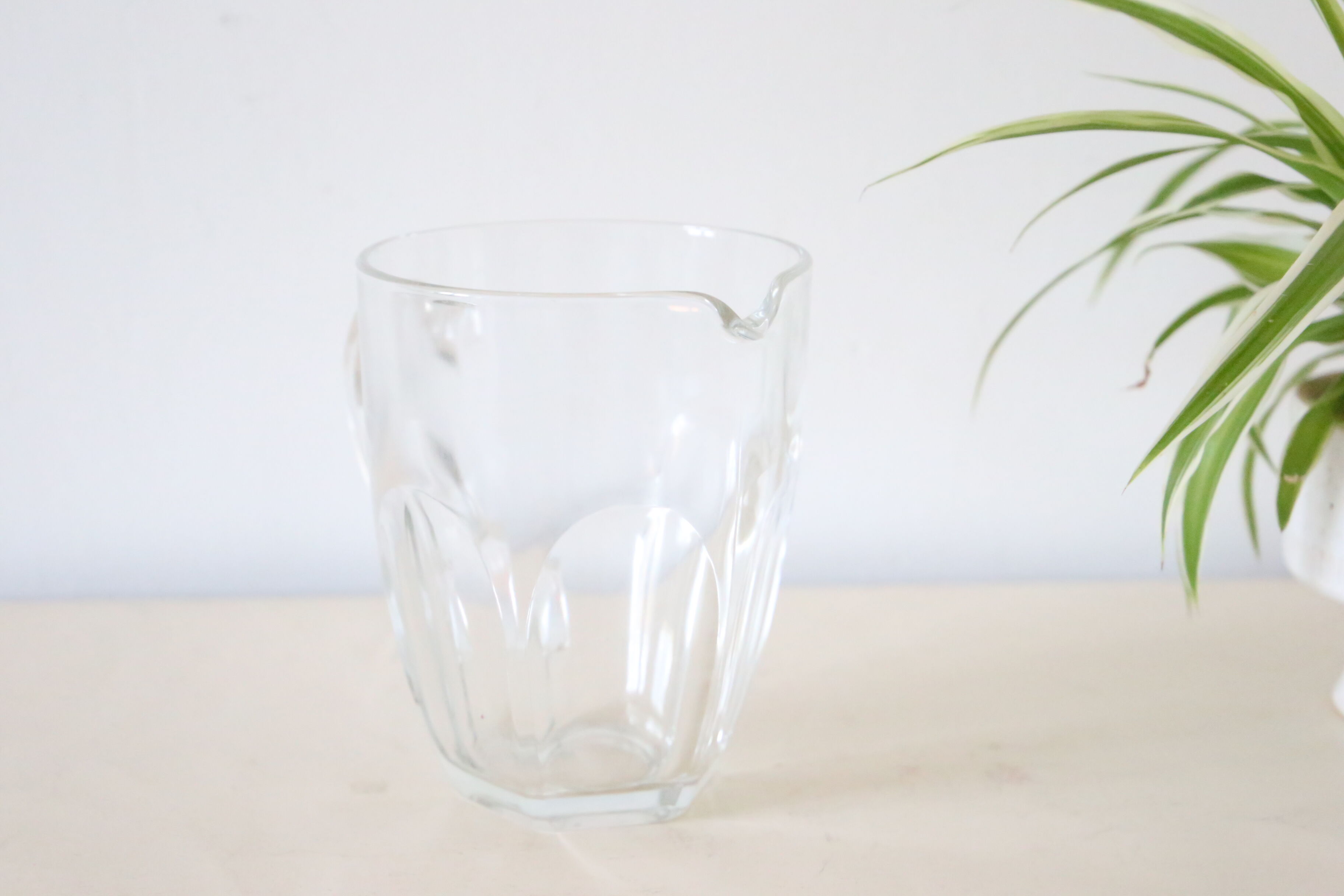 Glass pitcher, bistro, vintage