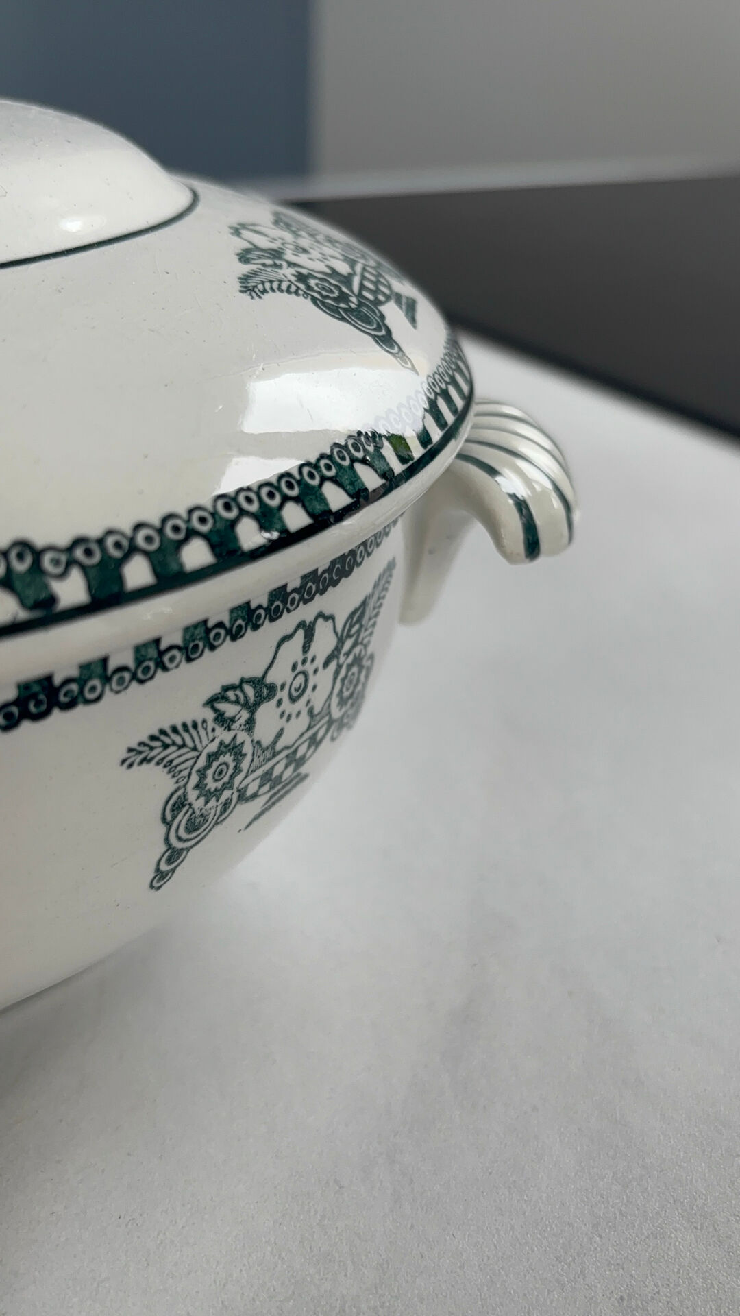 Antique soup tureen from Saint-Amand in ironstone – Sté Amandinoise