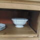 Furniture of trade, vintage service the bottom in oak the top in walnut.