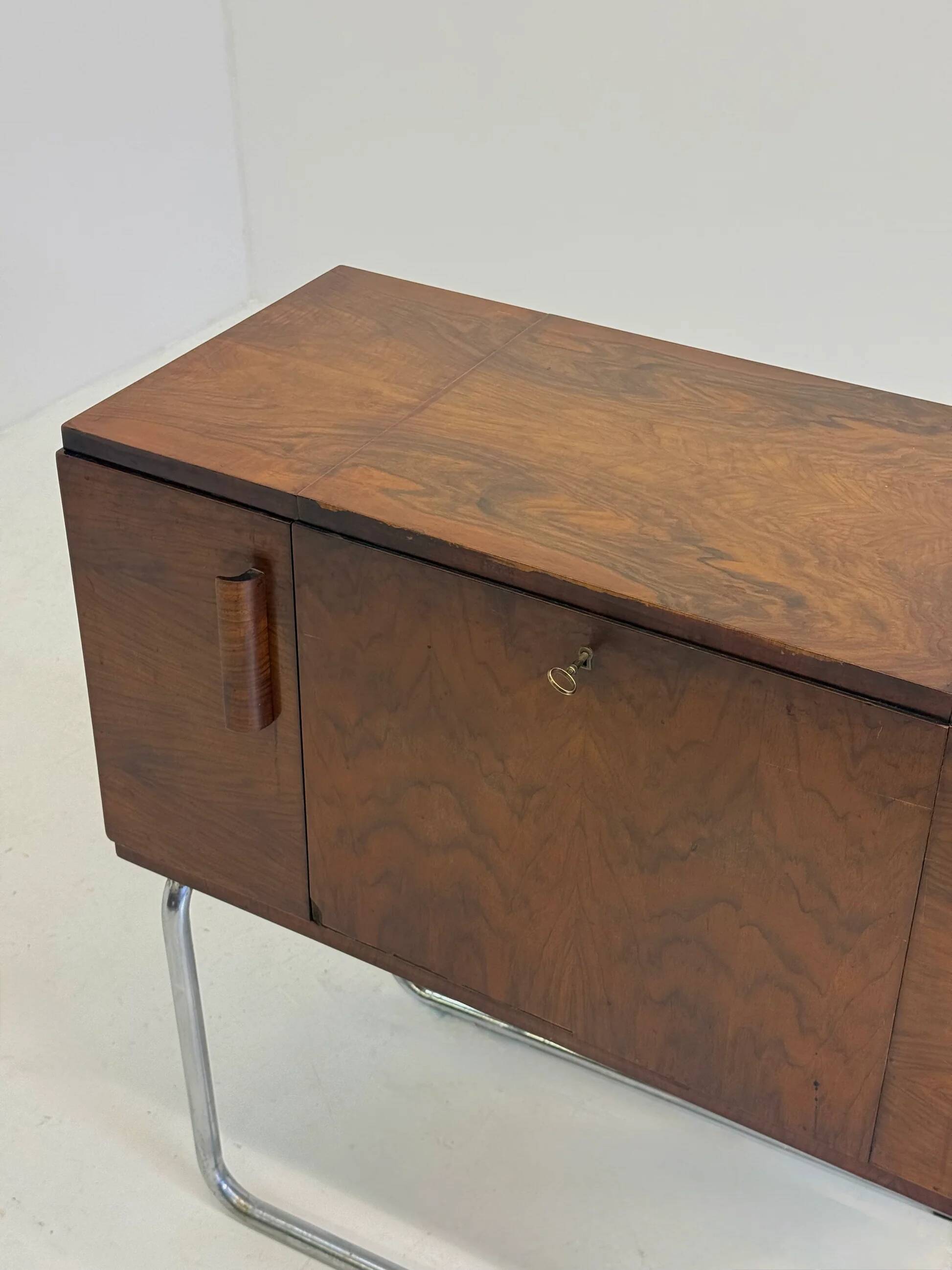 Italian walnut bar cabinet by Cova Milano