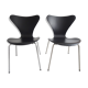 Chairs set by Arne Jacobsen for Fritz Hansen in black matt 60