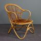 Fauteuil en rotin Design Hollandais, 1950