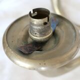 Art Deco chandelier in bronze and opaline by Jean Pascaud, 1940s.