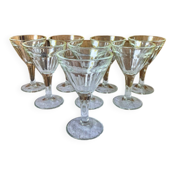 Antique bistro glasses from La Rochère