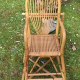 High chair for children in rattan