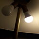 Lampadaire en laiton double éclairage