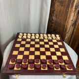Wooden checkers game