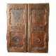 Antique carved wooden cabinet doors, 18th century