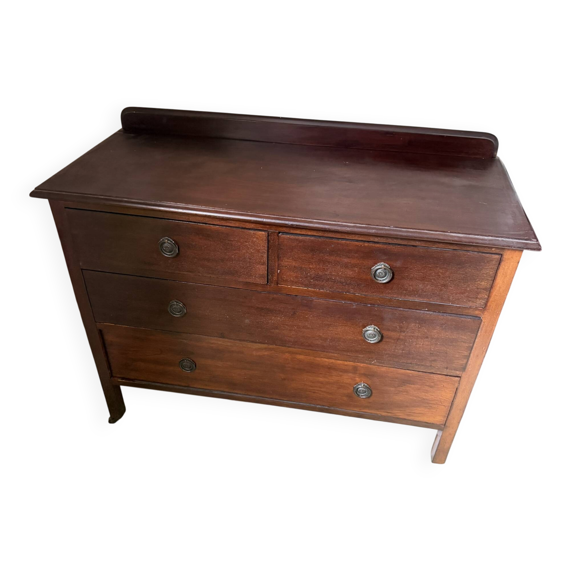 Solid mahogany chest of drawers with 4 drawers
