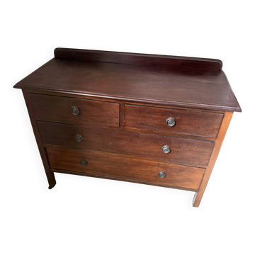 Commode acajou massif 4 tiroirs
