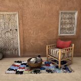 Tapis Boucherouite Berbère - 83 x 212