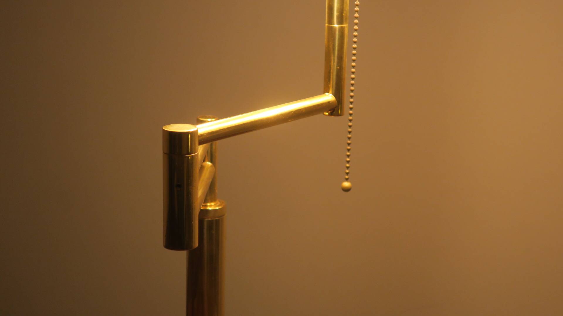 Relux Milano multi-adjustable brass table lamp, Italy 1970s