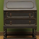 Black writing bureau bookcase