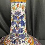 Delft, important 19th century glazed earthenware vase with cut sides