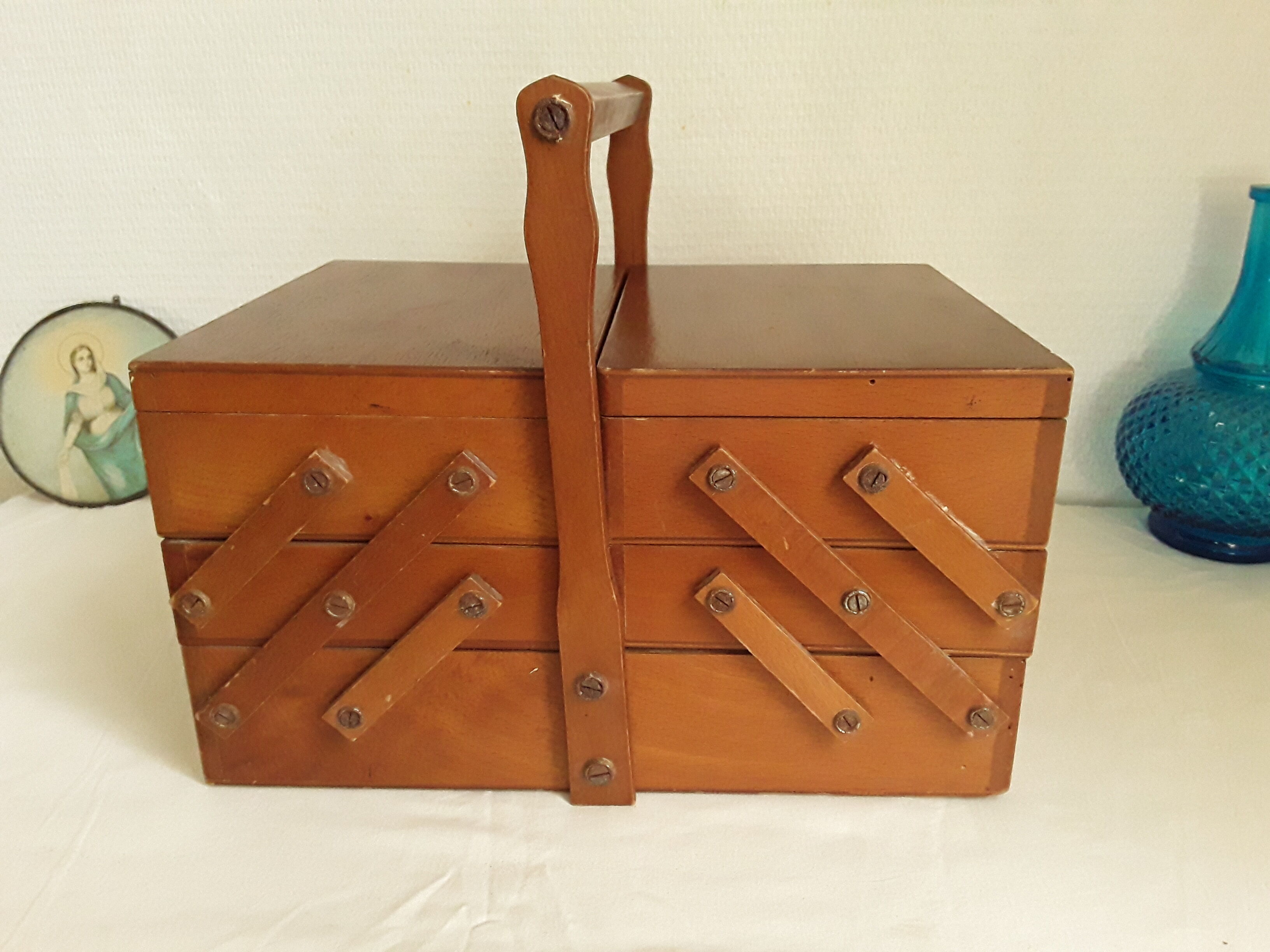 Vintage worker sewing box