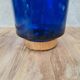 Seau à glace bleu cobalt – style Holmegaard / design scandinave 60–70