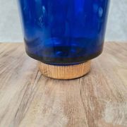 Seau à glace bleu cobalt – style Holmegaard / design scandinave 60–70