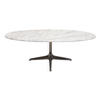 Table basse ovale en marbre de Horst Brüning années 60-70