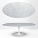 Original Knoll Tulip oval dining table 244x137 Eero Saarinen Arabescato Matt