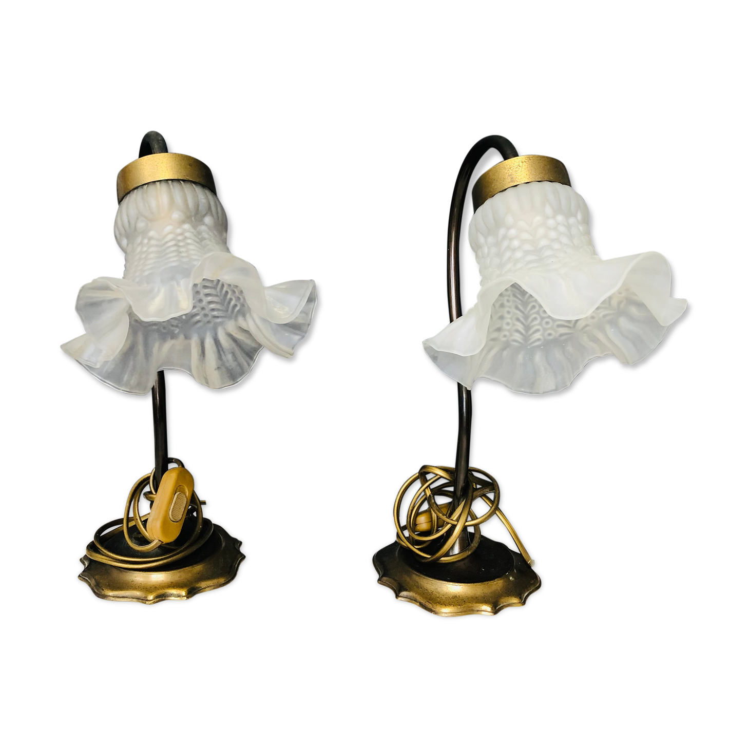 Pair of vintage bedside lamps