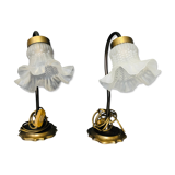 Pair of vintage bedside lamps