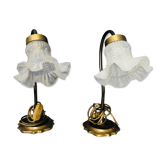 Pair of vintage bedside lamps