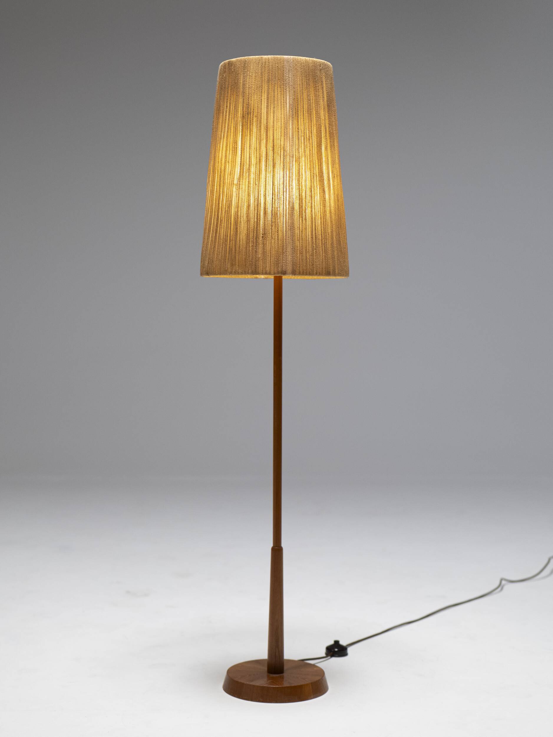 Wooden floor lamp by Temde, West Germany, 1960s