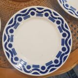 Set of 6 plates Badonviller model Azur