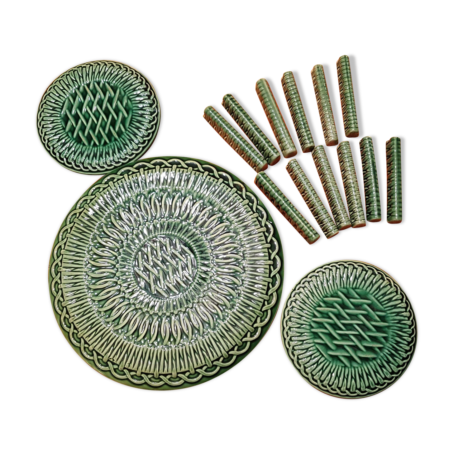 Vintage Gien faience table set