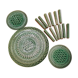 Vintage Gien faience table set