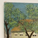 Oil on vintage canvas