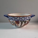 Gien earthenware bowl with peony decoration