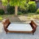 Bench, Rest Bed In Mahogany With Swan Neck Empire Style XIX Eme Century