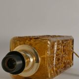 Large Amber Glass Table Lamp by Gustav Leek for Orrefors, 1960s